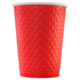 EM90-430-0481 Papierbecher Waffle Red 300 ml