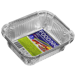 R28L-3FDN Aluminum container set 144x119x40 mm