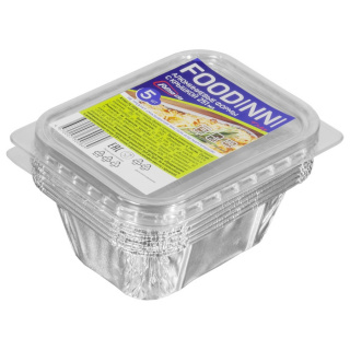 R136G-PL-5FDN  Aluminum container set mit deckeln 114x89х42 mm