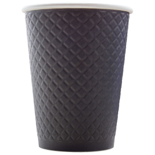 EM90-430-0482 Papierbecher Waffle Black 300&nbsp;ml