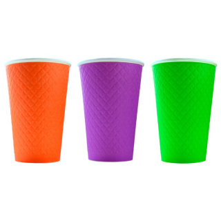 EM90-530-6812 Papierbecher Waffle Color Mix 400&nbsp;ml