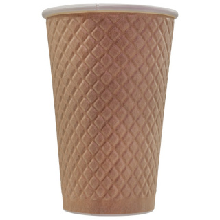 EM90-530-6809 Papierbecher "Waffle Kraft" 400&nbsp;ml
