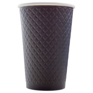 EM90-530-6811 Papierbecher Waffle Black 400 ml