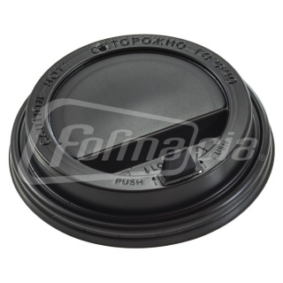 CH-90FB-A Papierbecher Deckel 90 mm, schwarz