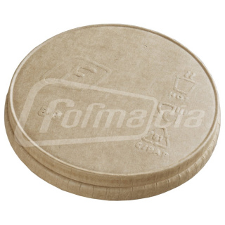 PLT-80-K1 Paper lid without a sip hole d80 mm, kraft