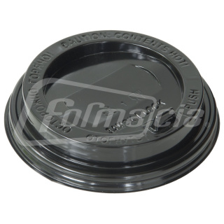 CH-90FB-K Papierbecher Deckel 90 mm, schwarz