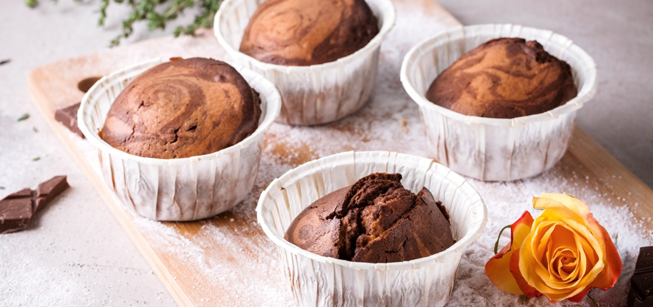 Papierbackformen für Muffins
