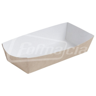 HOTDOG Hotdog paper tray, 165х70х40 mm, kraft/white