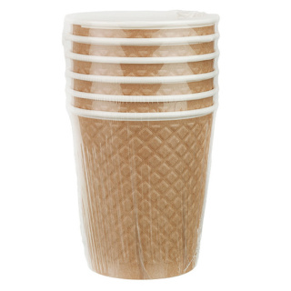 EM80-280-6-0367 Papierbecher "Waffle Kraft" 250&nbsp;ml