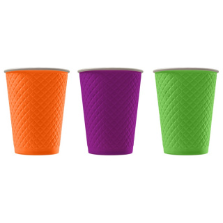 EM90-430-0480 Papierbecher Waffle Color Mix 300&nbsp;ml